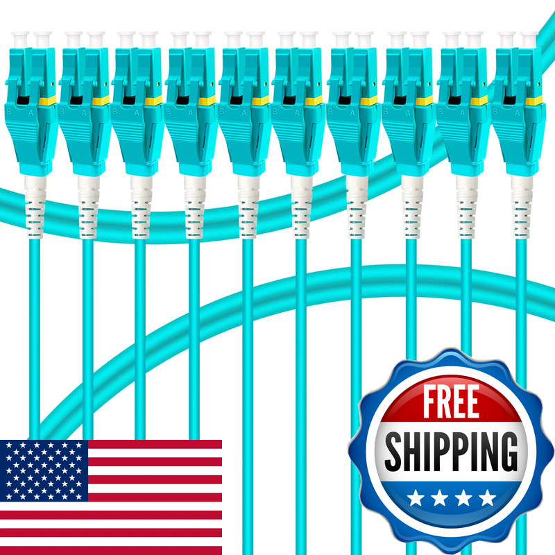 Bangun Uniboot Lc To Lc Om3 10Pack 5M 15Ft Fiber Patch Cable 10Gb/Gigabit