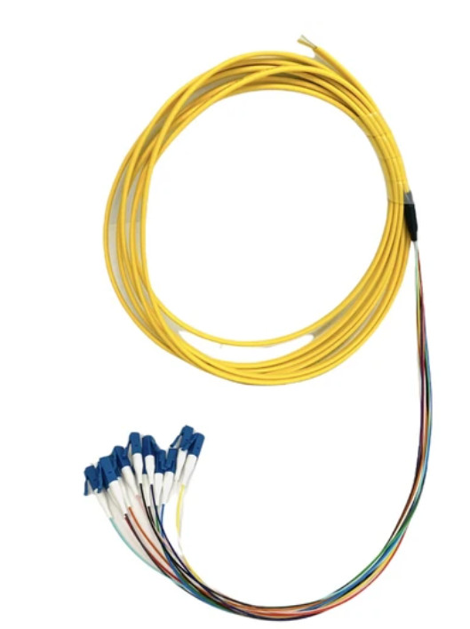 LC 3 Meter 12 Fiber Singlemode Tight Buffered 900um Pigtails 3 meters -x 20 Pack