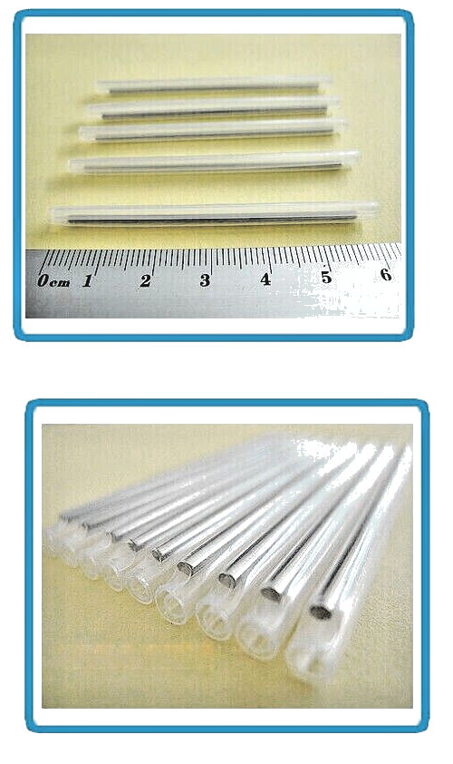 100 Pack 60mm x 1.5mm (3mm OD) Fiber Optic Splice Protector Sleeves Tube Pigtail