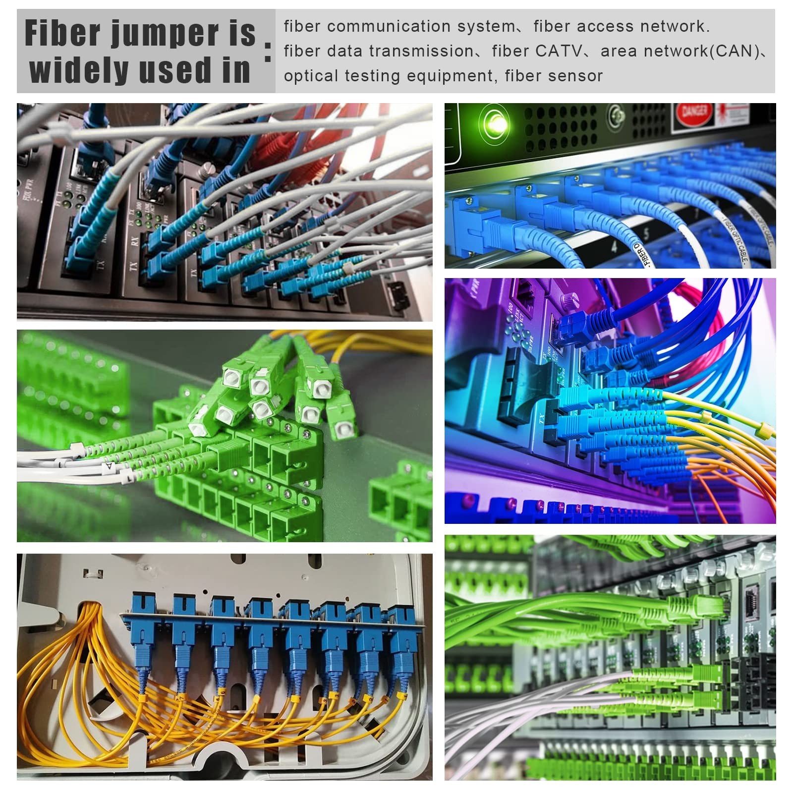 Bangun 100ft SC to SC Armored Singlemode OS2 Fiber Optic Patch Cable LSZH