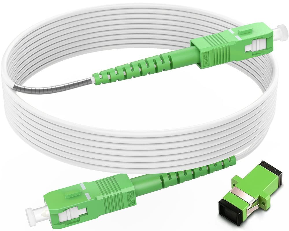 100ft/30m Fiber Optic Internet Cable SC/APC to SC/APC Armored Fiber Patch Cab…