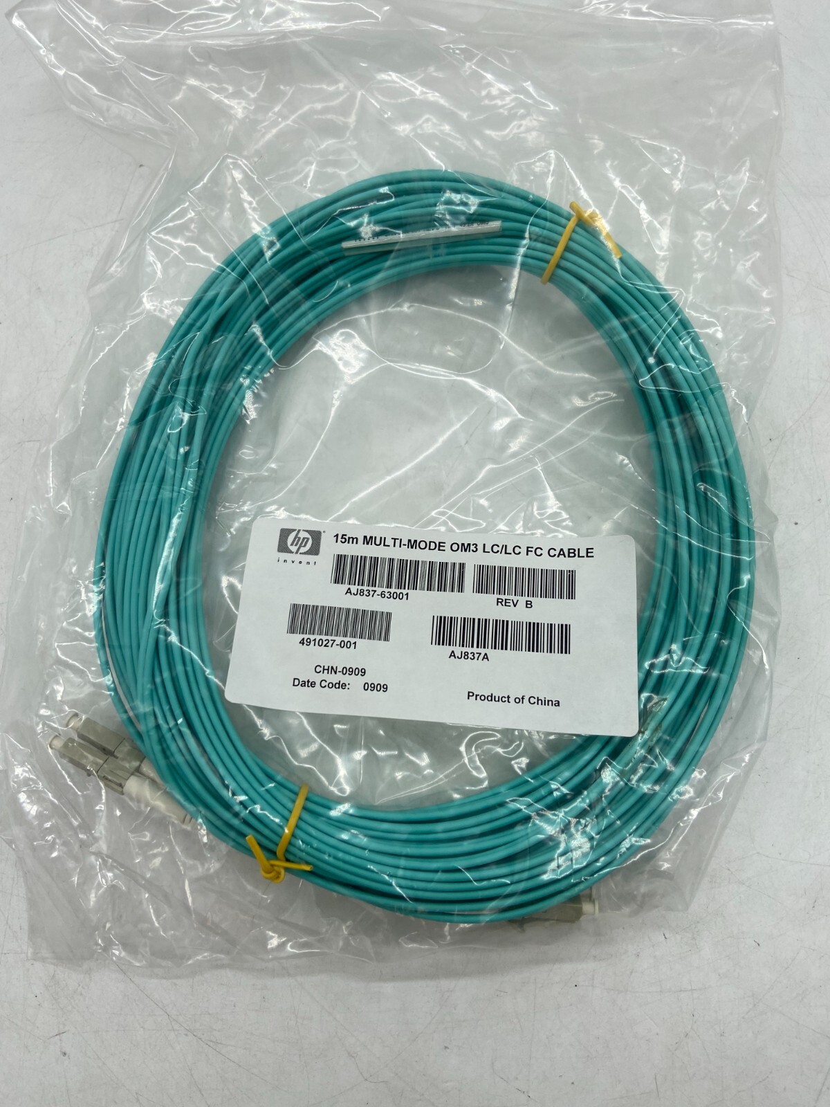New HP 15m MULTI-MODE OM3 LC/LC FC CABLE AJ837-63001/63002 Free Shipping