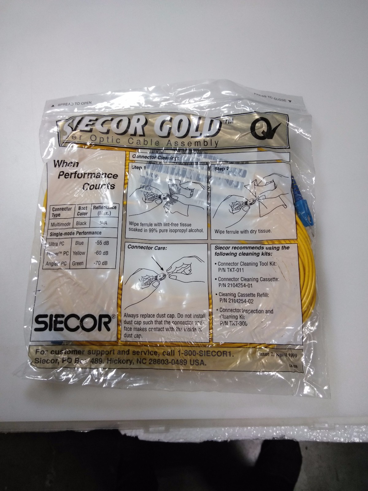 Corning fiber optic cable1F-SFC-SCUPC/SCUPC 10M
