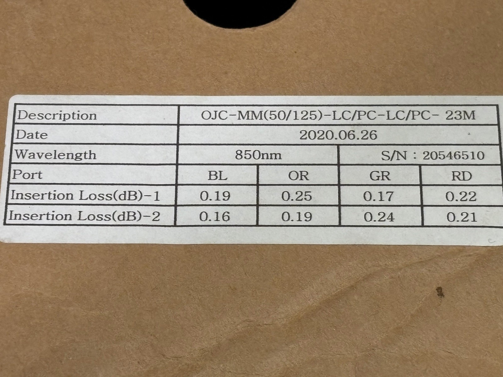 23M 50/125 Multimode LC/PC-LC/PC Fiber Cable OJC-MM(50/125)-LC/PC-LC/PC-23M