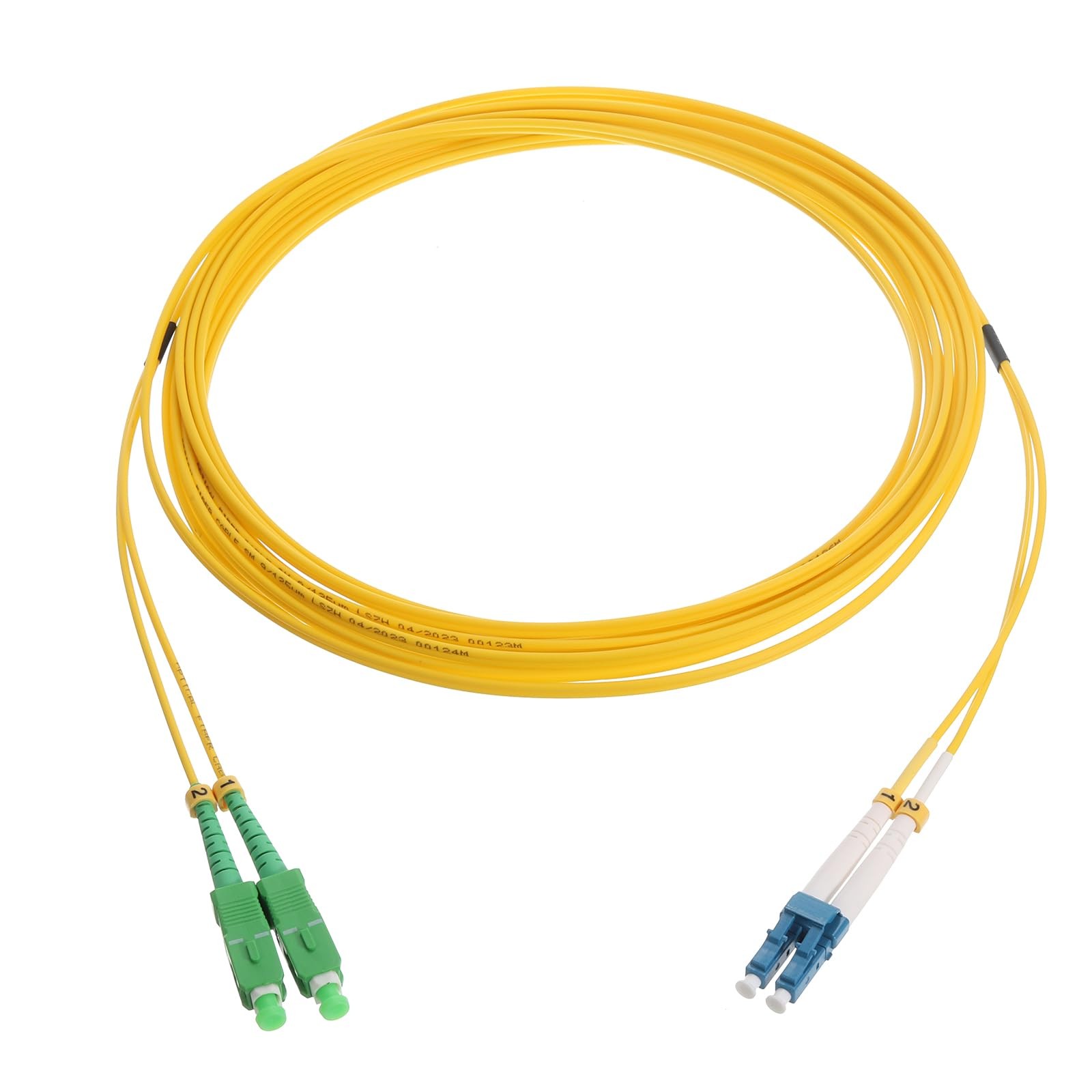 1 PCS 16.4 Ft SingleMode Duplex Fiber Optic Patch Cable LSZH LC/UPC SC/APC