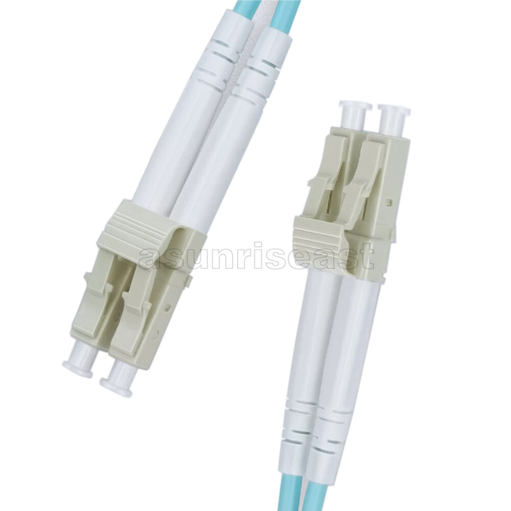 LC UPC to LC UPC 10G OM3 Multimode Duplex Fiber Optic Patch Cord Cable 1-40m lot