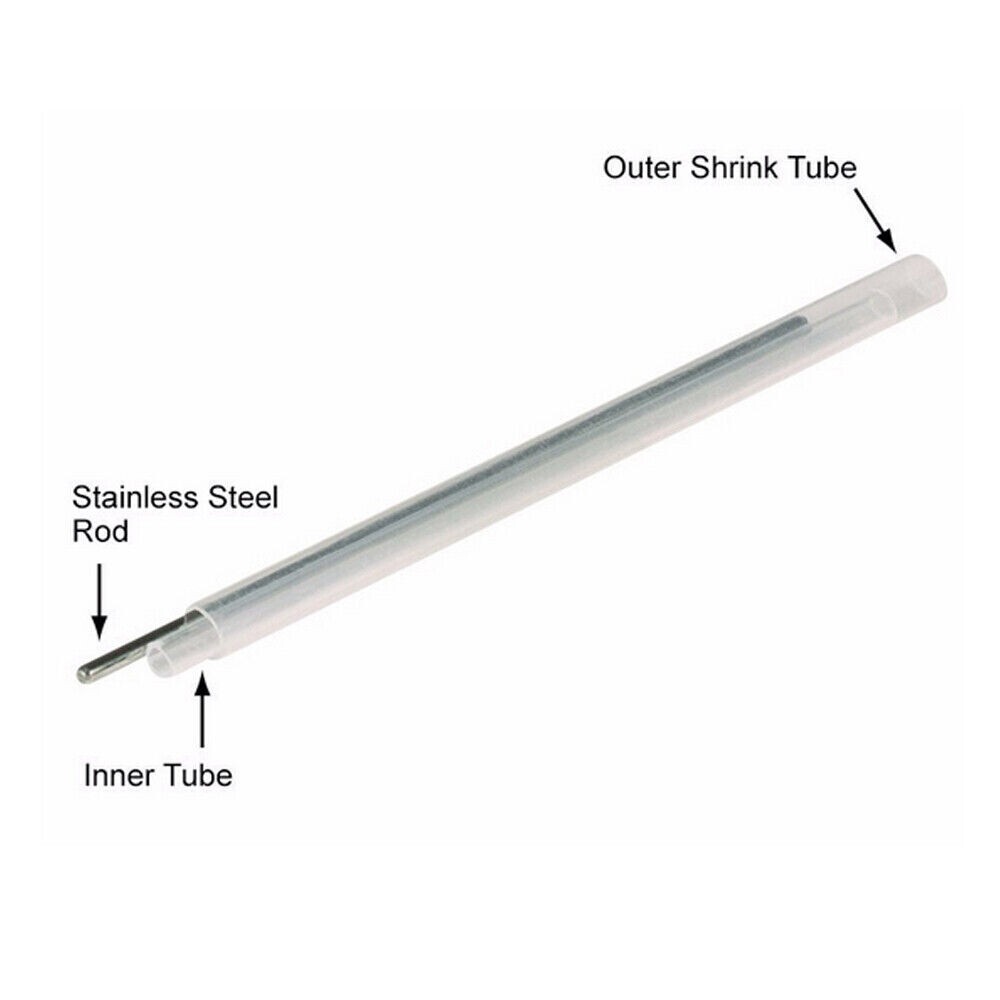 100 Pack 60mm x 1.5mm (3mm OD) Fiber Optic Splice Protector Sleeves Tube Pigtail