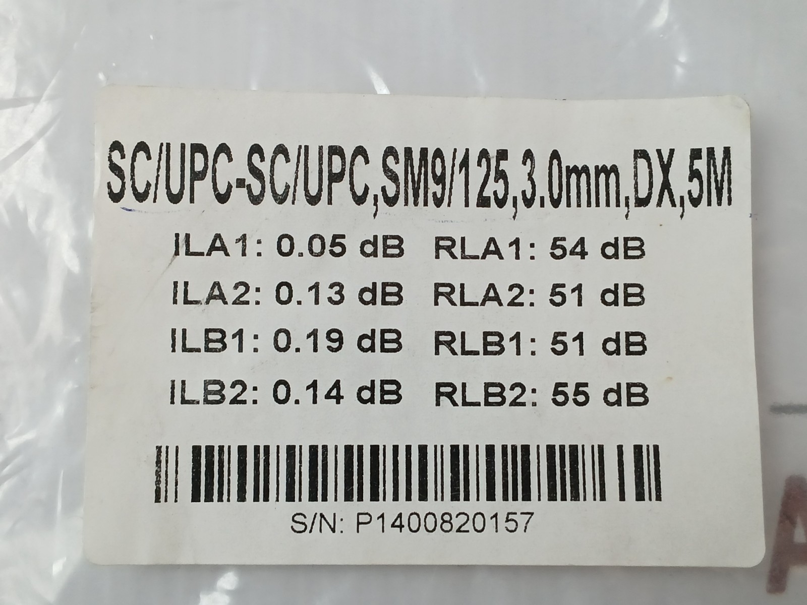 SC/UPC-SC/UPC,SM9/125 Optical Fiber Cable 5M