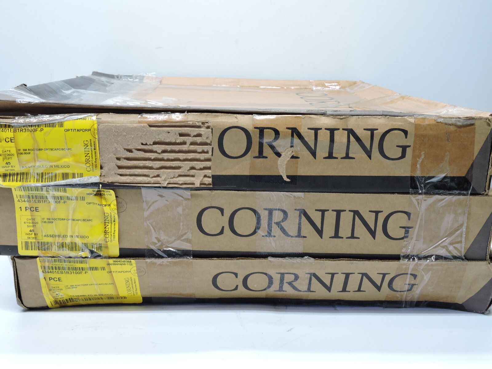 (Lot of 3) Corning 434401EB4R3100M 1F SM ROCTDRP OPTSCAPC/SCAPC (100 FT)