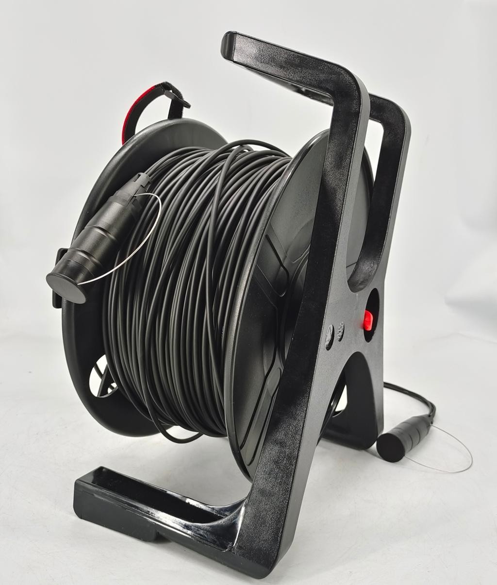 Armored Fiber Optic Cable LC to LC Simplex Single Mode with Fiber Reel