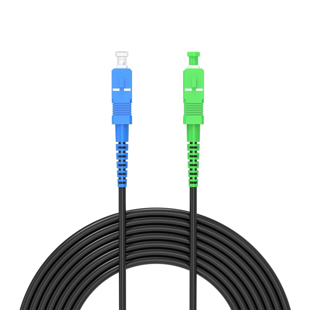 Jeirdus 10M SC/PC to SC/APC Outdoor Armored 9/125 SMF Fiber Optic Cable