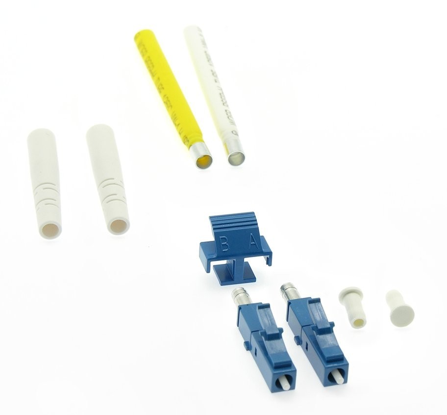 10 Pcs LC/UPC Fiber Optic Duplex Singlemode Optical Connector 2mm Adapter Blue