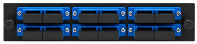 12 Port SCUPC Singlemode LGX Style Fiber Adapter Plates, Patch Panels Qty.100