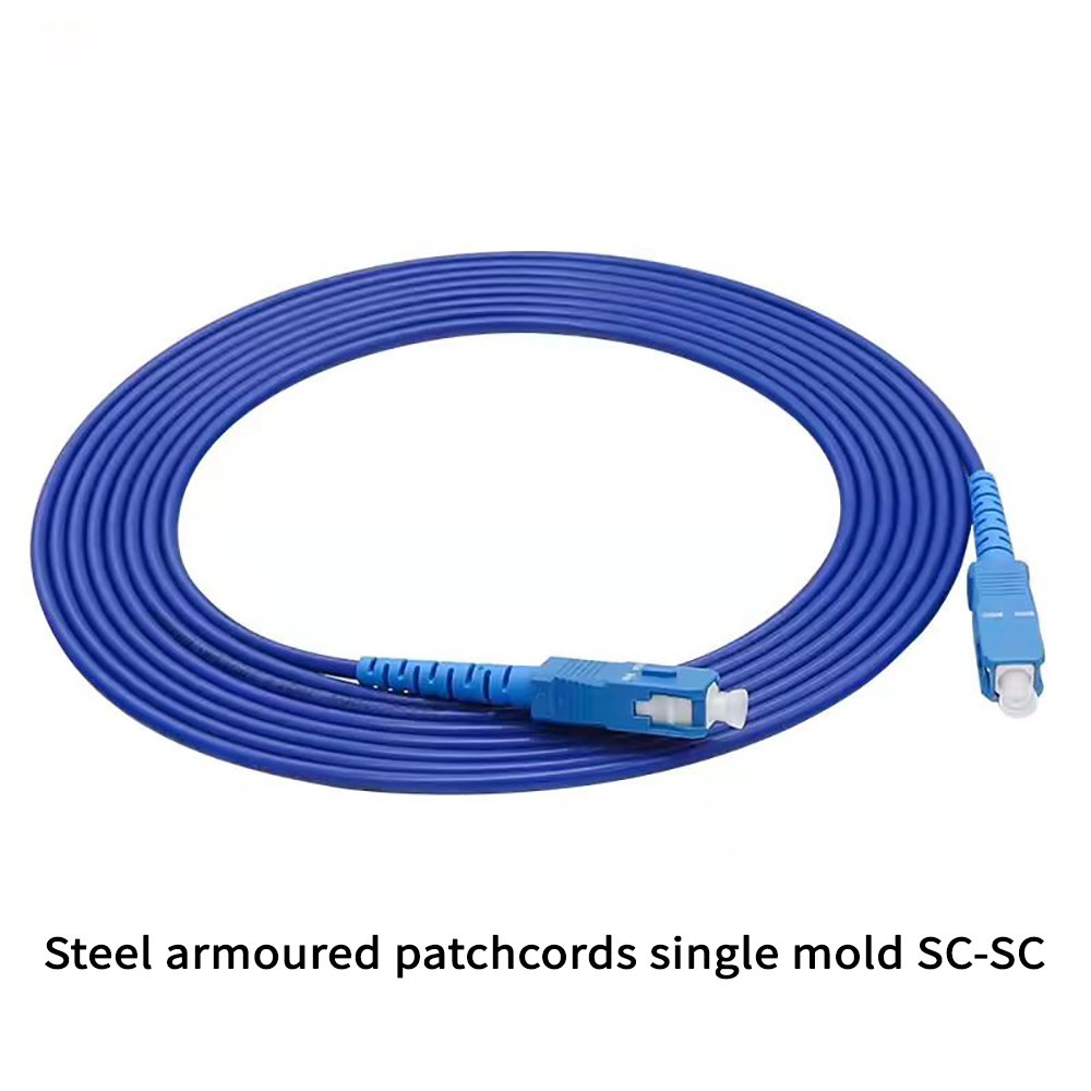Steel Armored Fibre Opitca SC/UPC-SC/UPC 2M/3M FTTH Armoured Rat-Proof Cable