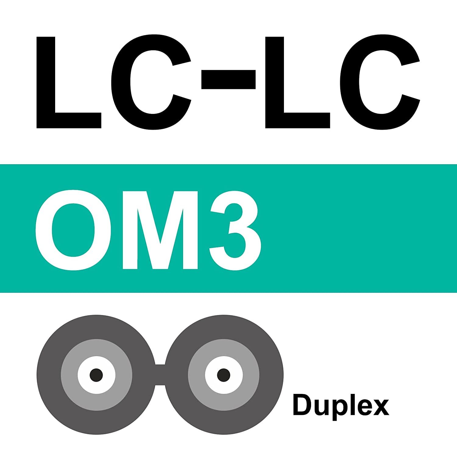 10G OM3 LC to LC Fiber Patch Cord 50/125 Multi-Mode Duplex LC Cable 50 meter