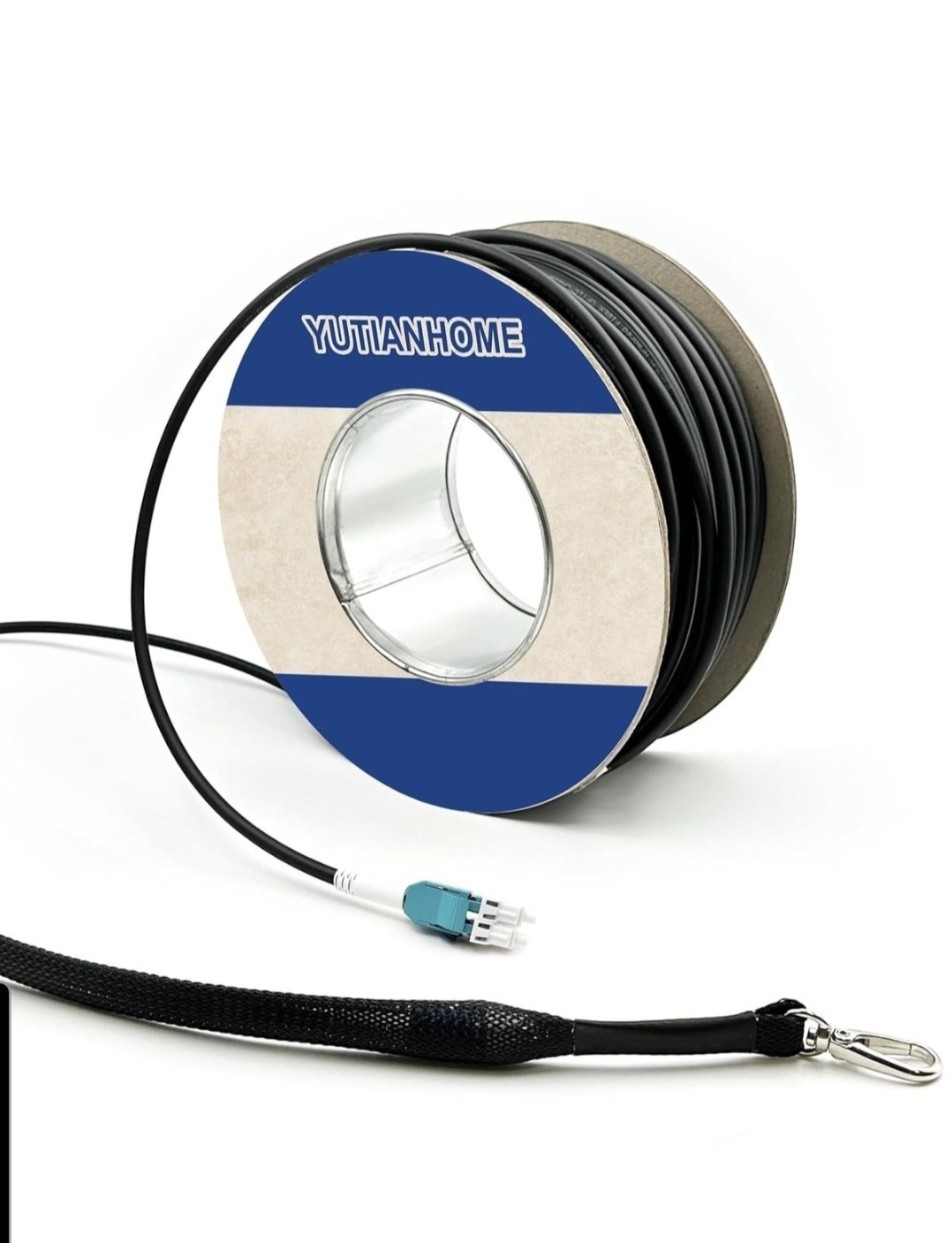 165ft/50m OD-5mm Industrial TPU OM3 Fiber LC to LC Outdoor Armored Fiber Patc…
