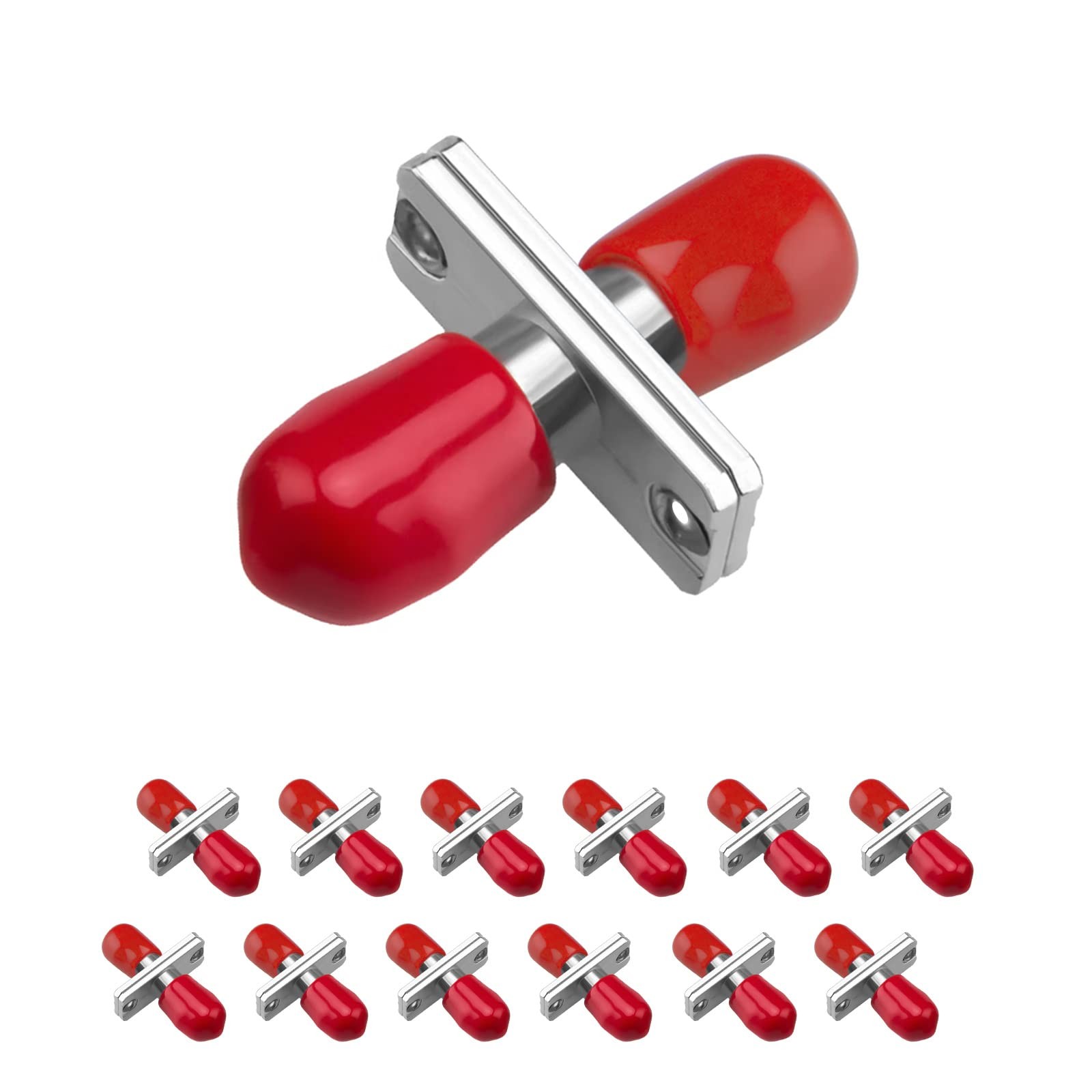 Simplex ST Fiber Optical Adapter ST To ST Single Mode Metal Coupler 12 Pack