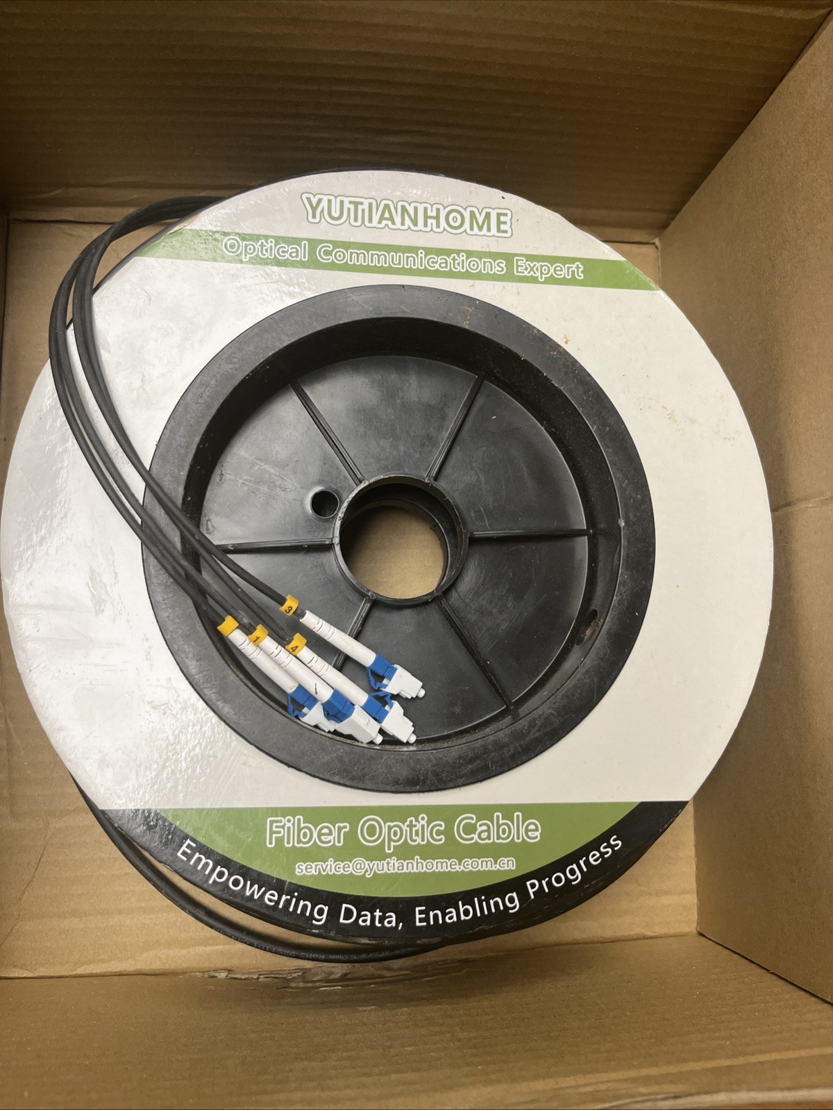 75 M LC-LC Single Mode 4-Core Fiber Optic Cable TPU 5.0mm Patch Cord SM Burial