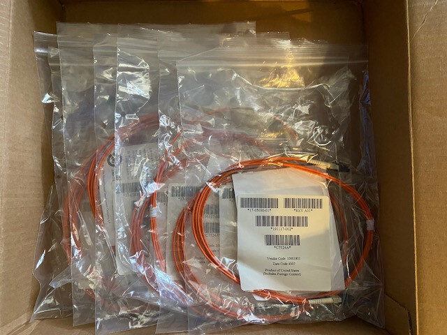 New-LOT OF 7 ea- HP Fiber Optic Cable C7524A – 2 Meters- 17-05030-01