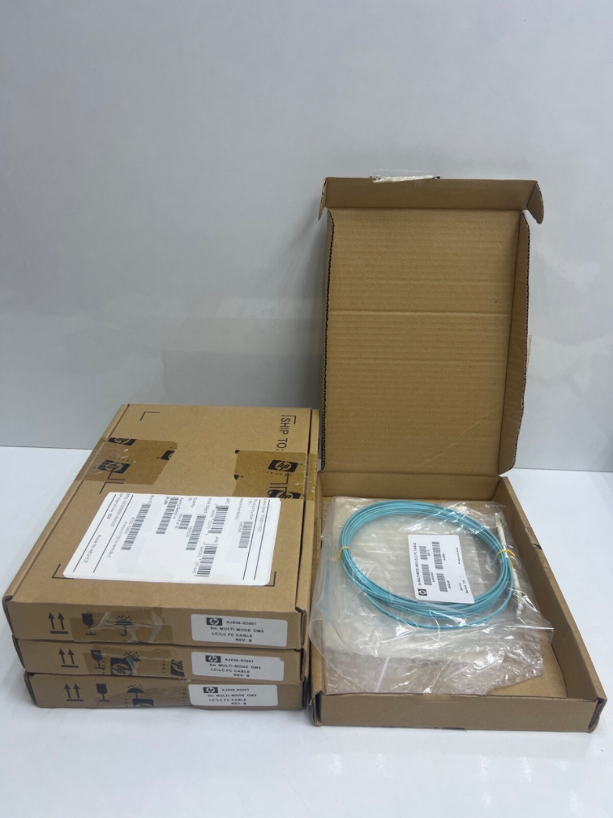 Lot 4 pcs HP 5M Multi-Mode OM3 Lc/Lc Optical Cable AJ836A