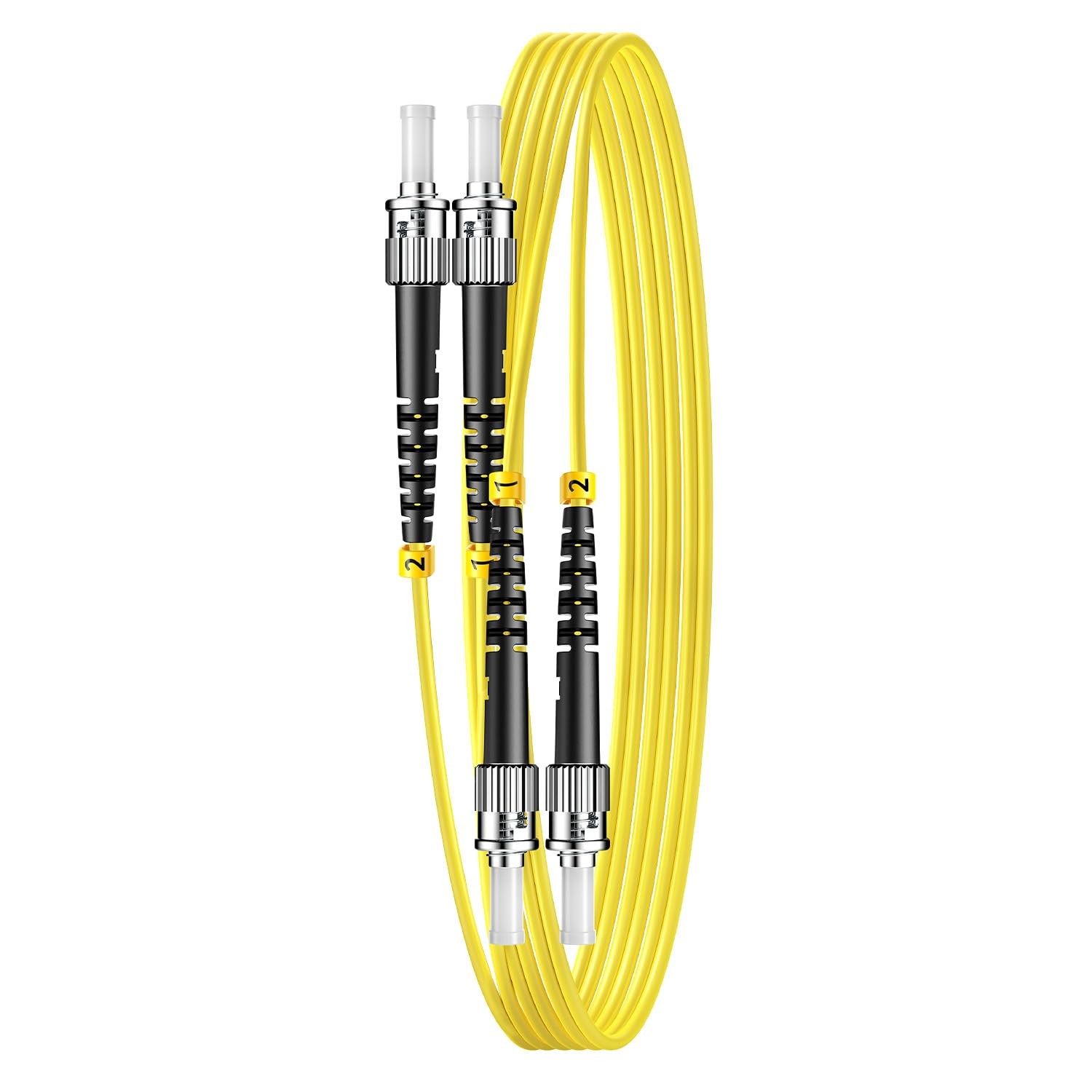 OS2 ST To ST Single Mode Fiber Patch Cable Duplex 1G/10G 9/125um 3m 10 FT