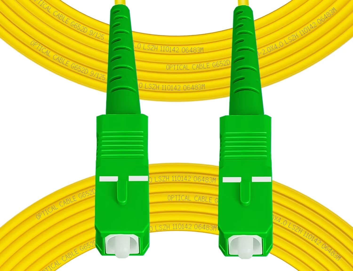 OS2 SC/APC to SC/APC Fiber Patch Cable, 0.5M-100M, Single Mode, 9/125μm