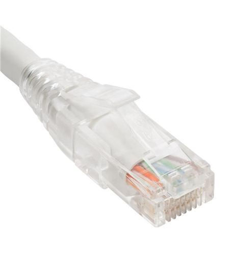 Patch cord cat6 clear boot 5 white