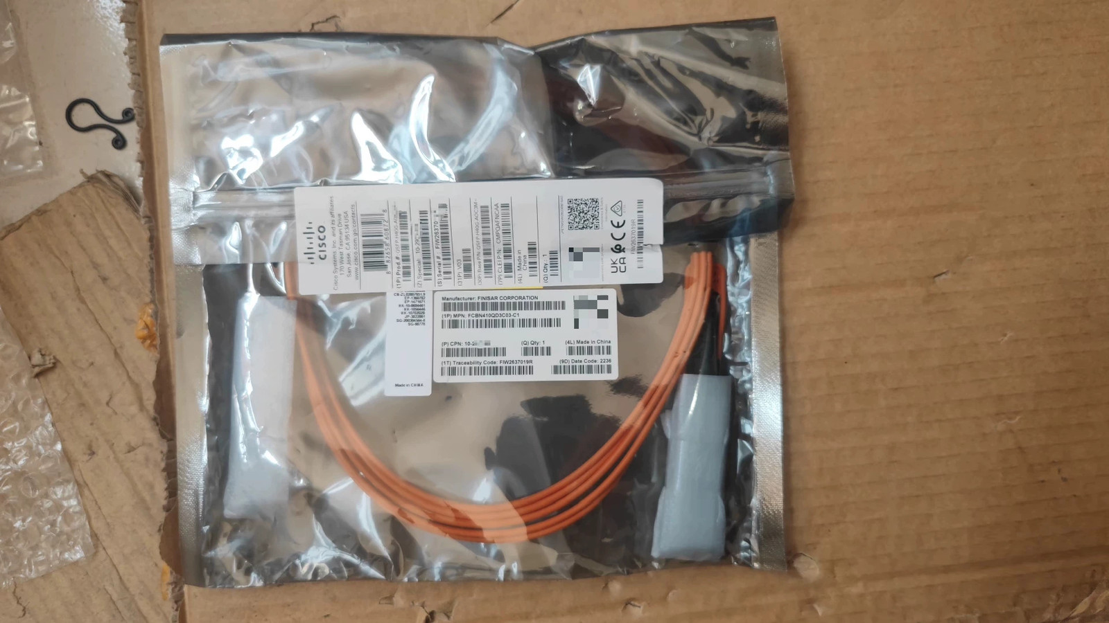 CISCO QSFP-H40G-AOC7M active optical cable 7M 10-2930-02