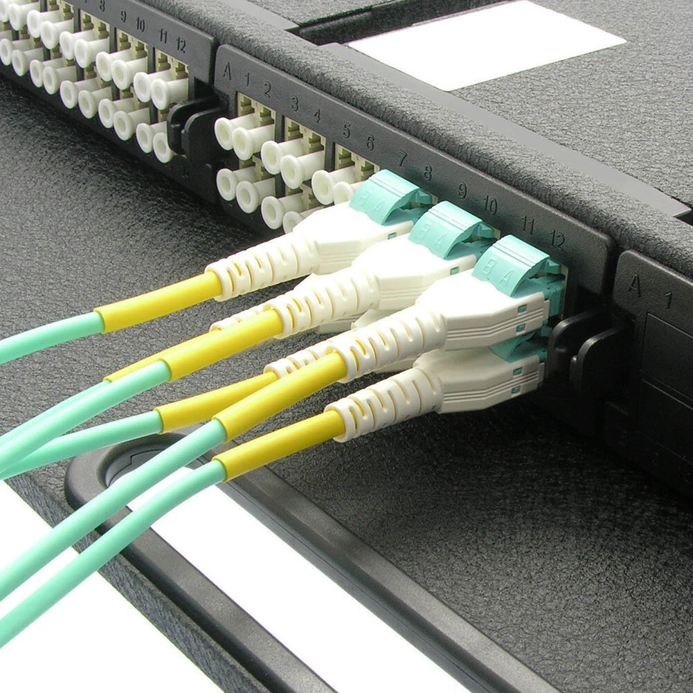 5M Uniboot LC UPC to LC UPC OM3 Multi Mode 50/125 Duplex Fiber Optic Cable Aqua