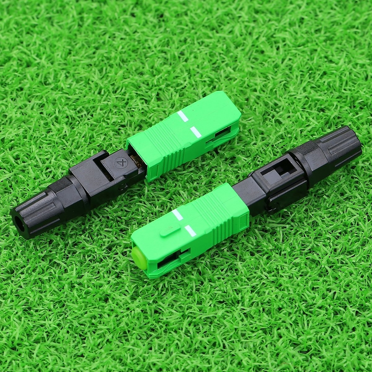 10 Pcs SC APC Optical Fiber Cable Quick Connector Cold Connection Adapter