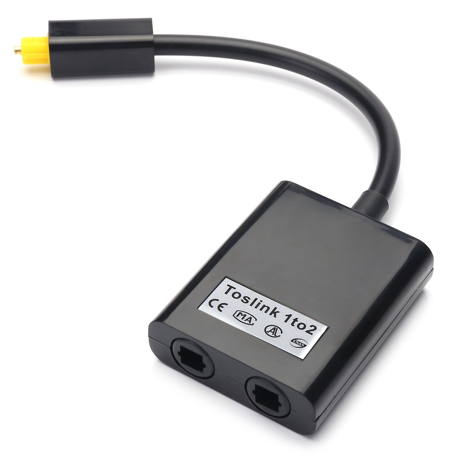 AV Adapter Optical Cable Splitter 1 in 2 Out Toslink Digital Optical Audio Sp…