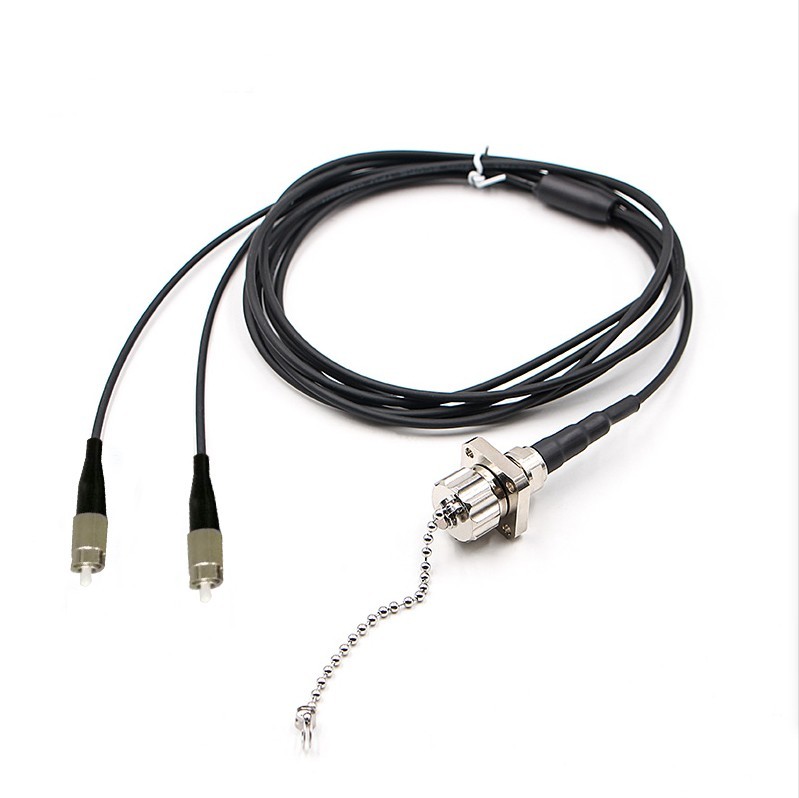 60M~150M Outdoor Waterproof Optic Fiber Cable Connector ODC 2 Cores Socket Cable