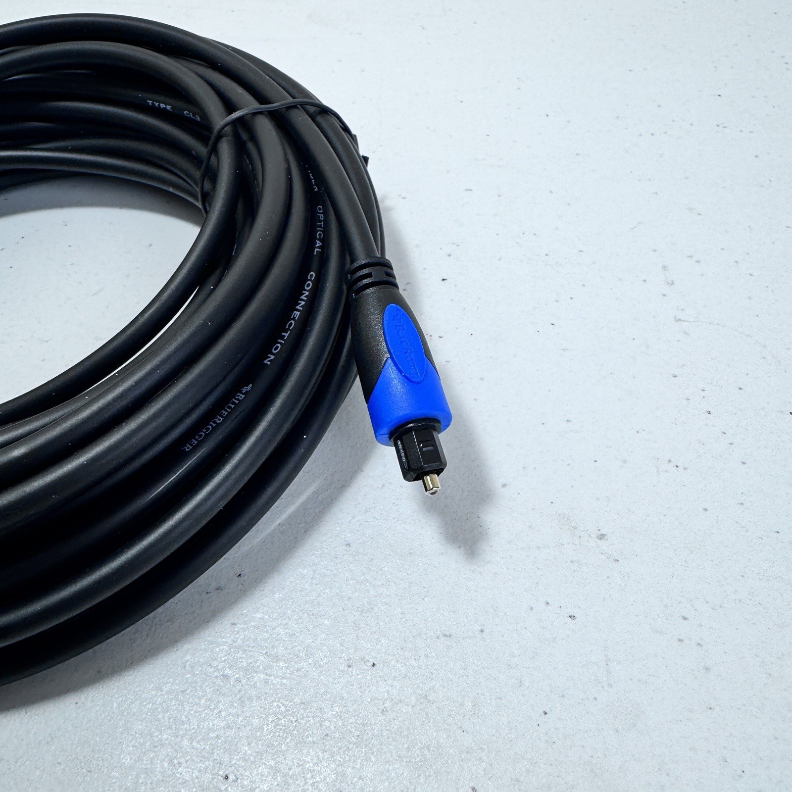 BlueRigger Digital Optical Audio Toslink Cable 25FT Fiber Optic Cord in-Wall