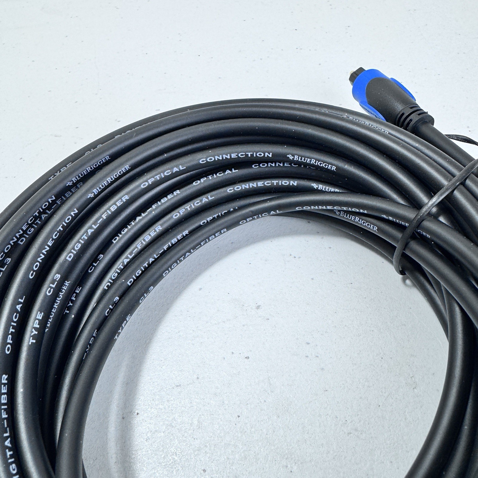 BlueRigger Digital Optical Audio Toslink Cable 25FT Fiber Optic Cord in-Wall