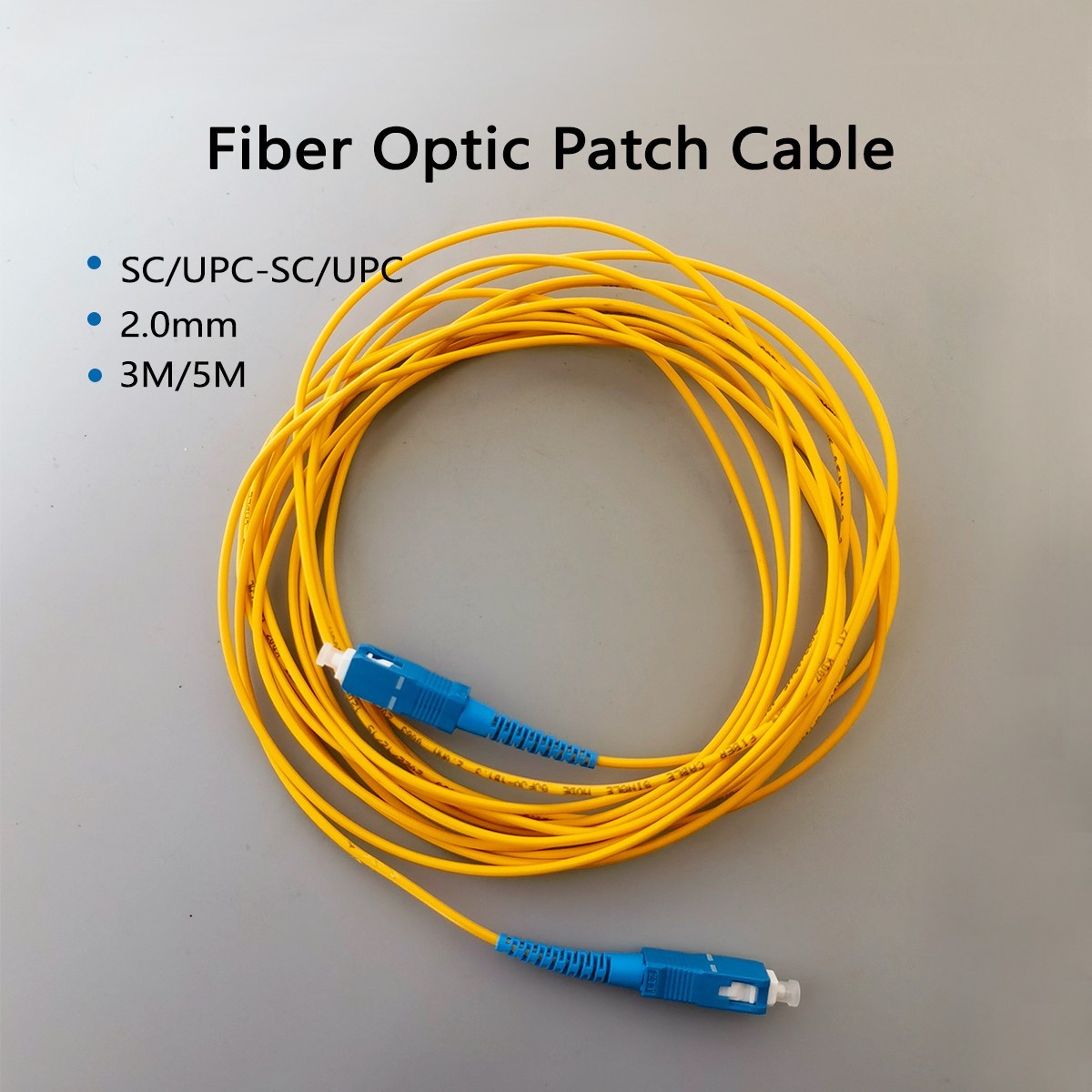Fiber Optic Extension Cable 3M/5M SC/UPC-SC/UPC 2.0mm Single Mode FTTH