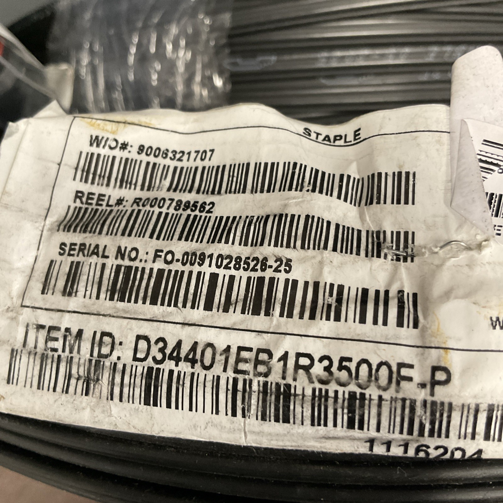 CORNING Flat Fiber Optic DROP PUSHLOK 1f roctdrp pushlokpot/sca326 500 ft