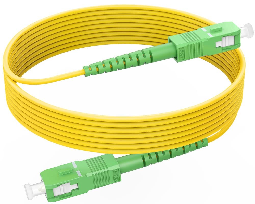 1m/3ft SC/APC to SC/APC Fiber Optic Internet Cable OS2 Single Mode Patch