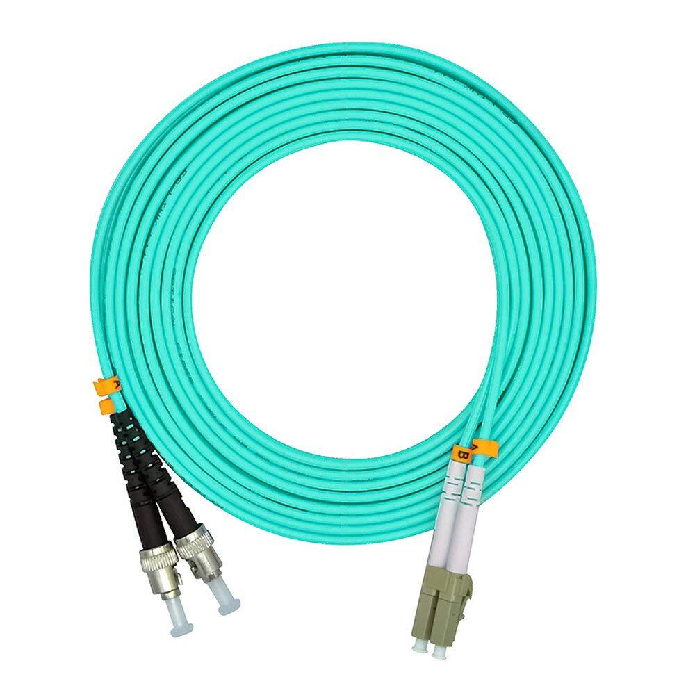 20Meters 65ft LC to ST Duplex 50/125 10G OM3 Multi-Mode Fiber Optic Cable Jum…