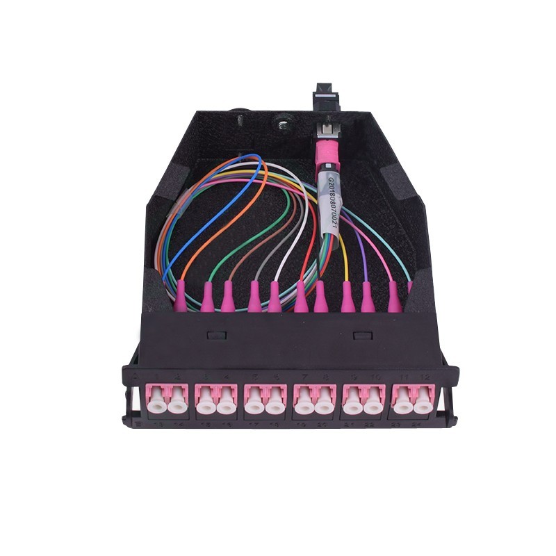 MTP-12 to 6x LC Duplex Type A 12 Fibers OM4 Multimode 50/125 MTP/MPO Cassette