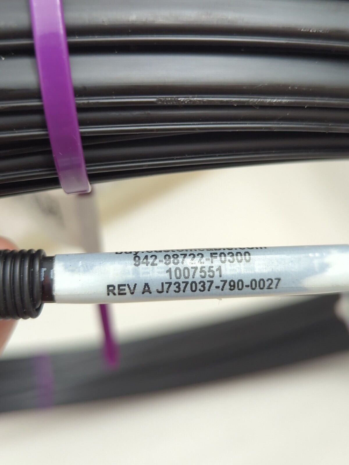 300FT Fiber Optic Flat Drop Cable Hardened SC/APC to Open End, H-Connector SMF 1